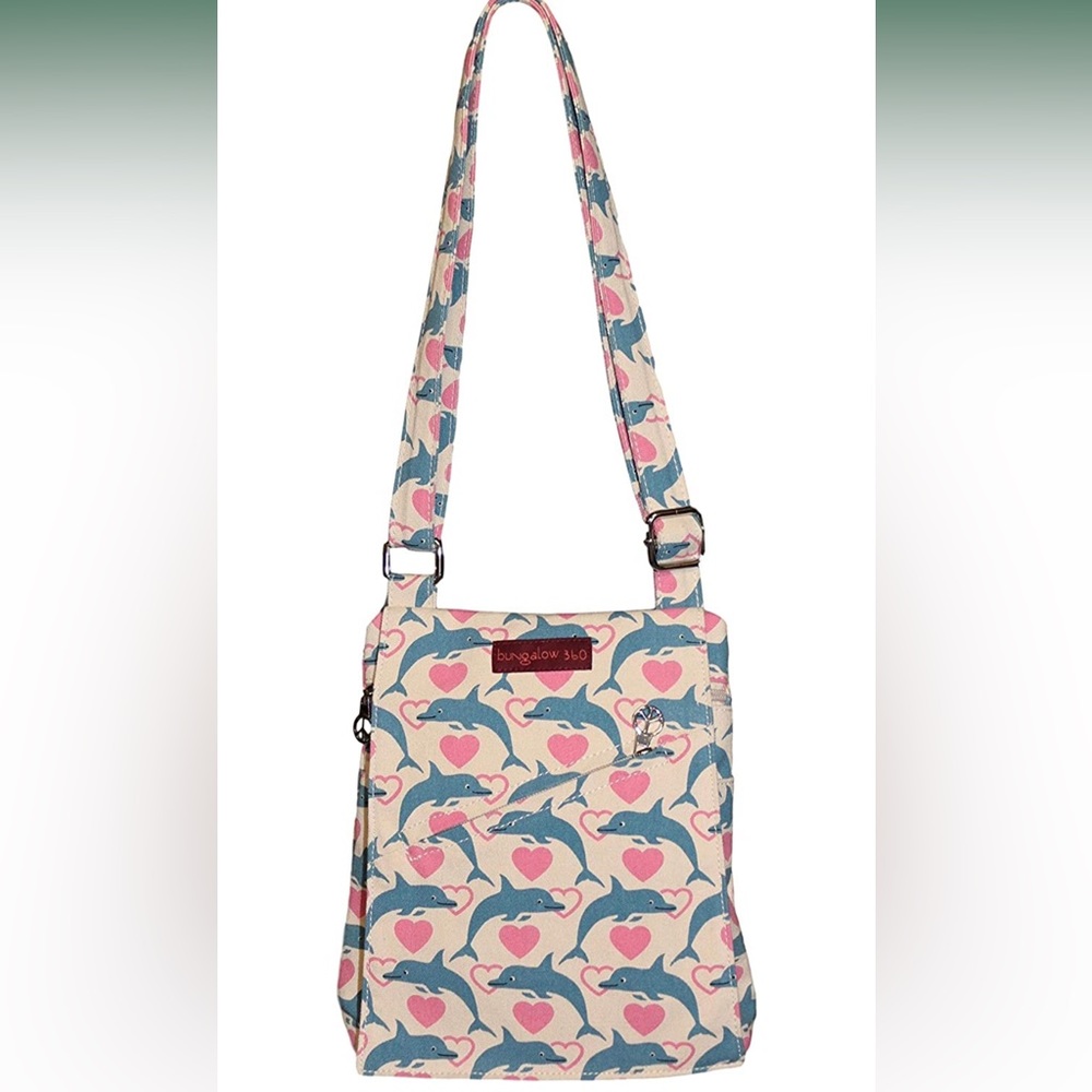 Bungalow 360 Small Messenger Bag Dolphin Print